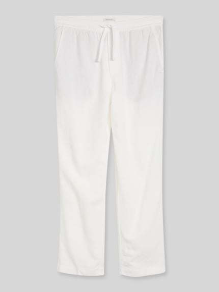Tom Tailor Denim Regular Fit Hose aus Viskose-Leinen-Mix Weiss 2