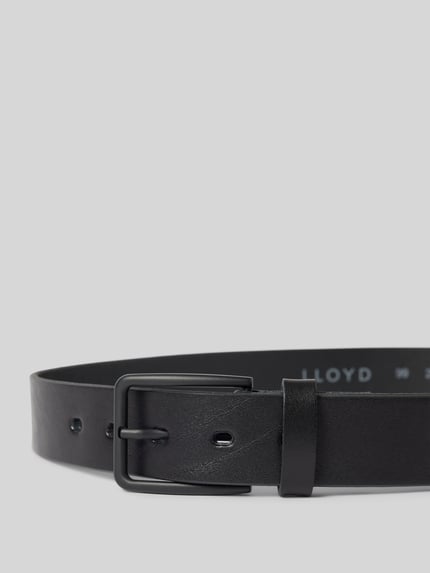LLOYD Men's Belts Pasek skórzany ze sprzączką model ‘Galvan’ Czarny 2