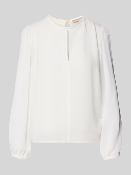 Produktfoto, Blusenshirt mit Rundhalsausschnitt van Rinascimento in wit, losse pasvorm, lange mouwen, gladde textuur, voor dames