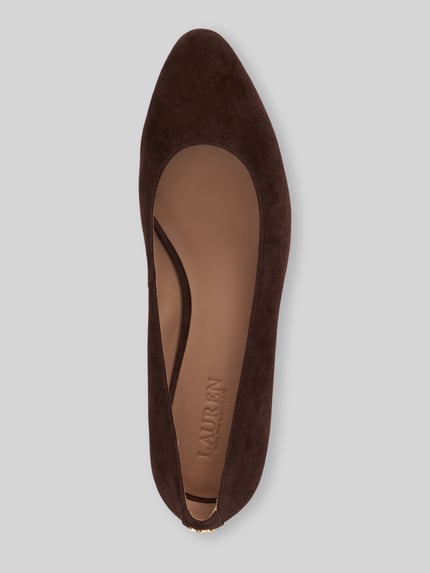 Lauren Ralph Lauren Ballerina aus echtem Leder mit kleinem Cowboy-Absatz Dunkelbraun 3