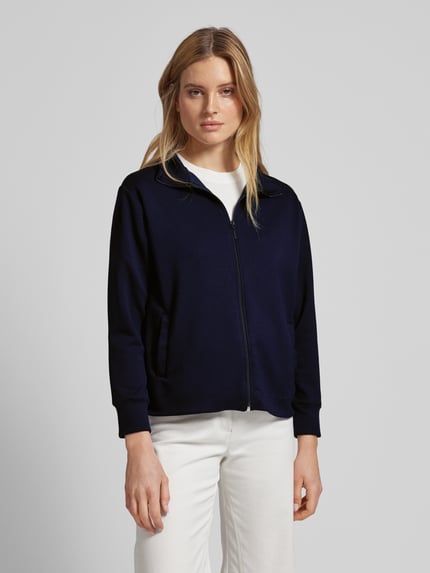 Christian Berg Woman Sweatjack met opstaande kraag Donkerblauw - 4