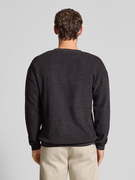American Vintage Sweatshirt mit gerippten Abschlüssen Modell 'BOBYPARK' Anthrazit 5