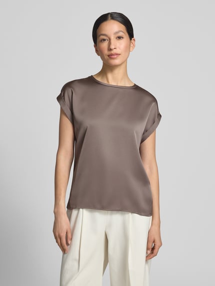 VILA T-Shirt aus Satin Modell 'ELLETTE' Beige 4