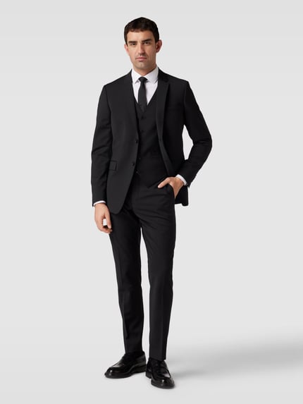 Tiger of Sweden Regular Fit Anzughose mit Woll-Anteil Modell 'Tenutas' Black 1