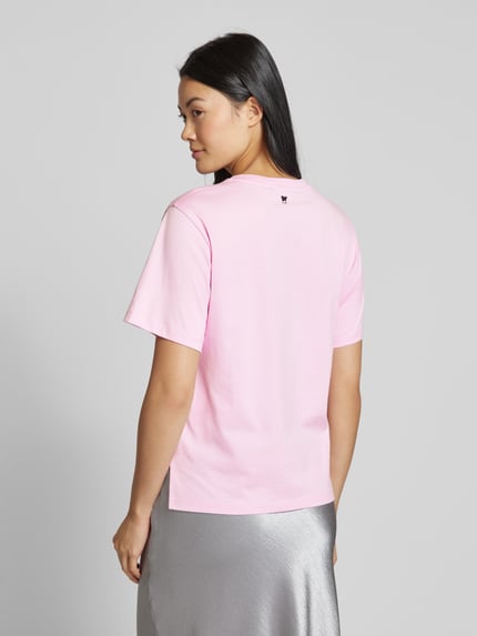 Weekend Max Mara Regular Fit T-Shirt aus reiner Baumwolle Rosa 5