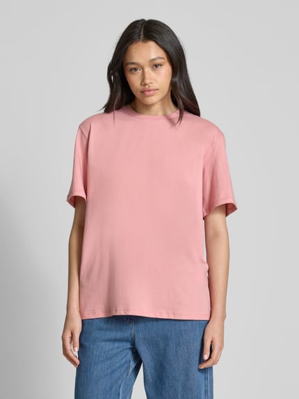 EDITED T-Shirt mit geripptem Rundhalsausschnitt Modell 'Milly' Pink 4