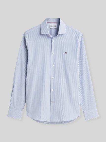 Tommy Hilfiger Slim Fit Businesshemd mit Logo-Stickerei Royal 2