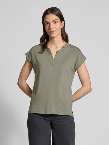 Soyaconcept T-shirt met V-hals, model 'DERBY' Kaki - 4