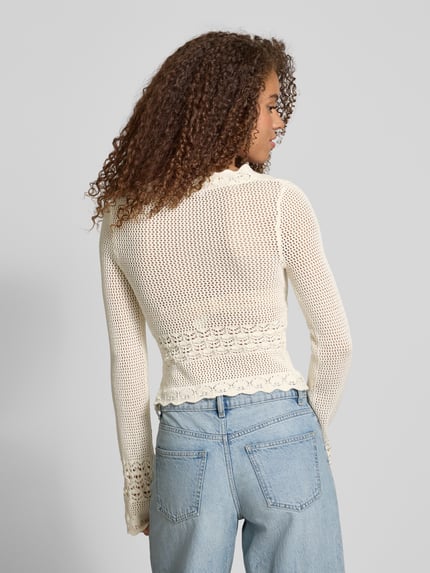REVIEW Strickjacke mit Schnürung Offwhite 5