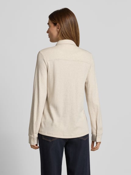 Tommy Hilfiger Bluzka z długim rękawem o kroju regular fit z czystej bawełny Écru 5