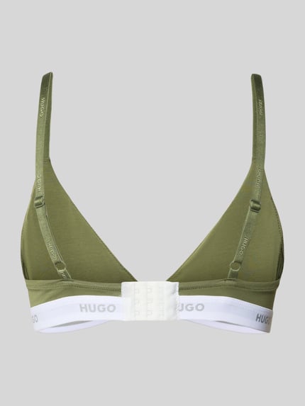 Productfoto, Bralette aus Baumwoll-Mix Modell 'HUGO ID TRIANGLE' van HUGO, meerkleurig, voorgevormd, uitneembaar, label in band, haakjessluiting, verstelbare spaghettibandjes, zonder beugel, katoenmix