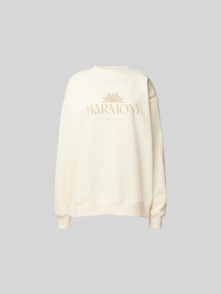 OH APRIL Oversized sweatshirt met statementprint Zand - 2