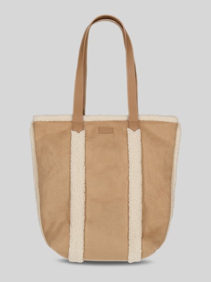 Barts Shopper mit Teddybesatz Aedey Totebag Hellbraun 1