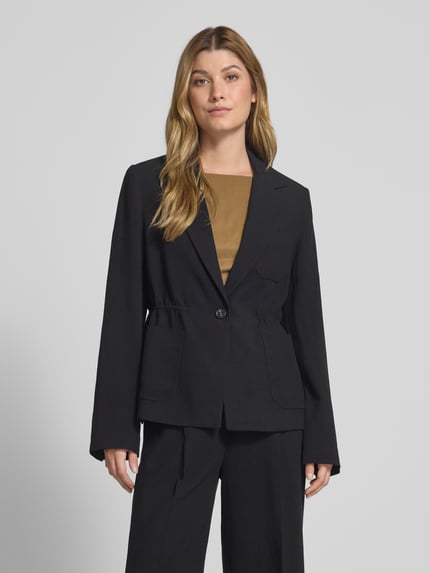 someday. Slim Fit Blazer aus Viskose-Leinen-Mix Modell 'Nursine' Black 4
