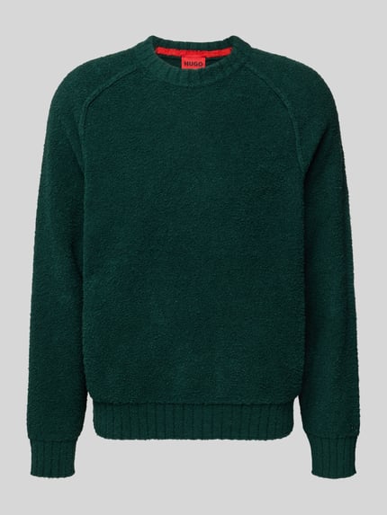 HUGO Relaxed Fit Pullover aus Baumwoll-Mix Modell 'SAN CHRISTOPHER' Dunkelgruen 2