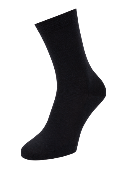 FALKE Skarpety z napisem z logo model ‘SOFTMERINO’ Granatowy 1