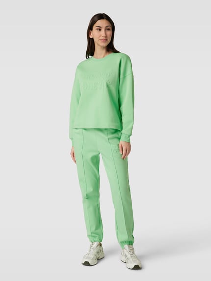 TheJoggConcept Sweatshirt met labelmotief, model 'SELMA' Mintgroen - 1
