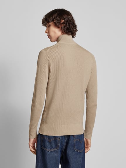 JACK & JONES Gebreide pullover met schipperskraag, model 'PERFECT' Beige - 5