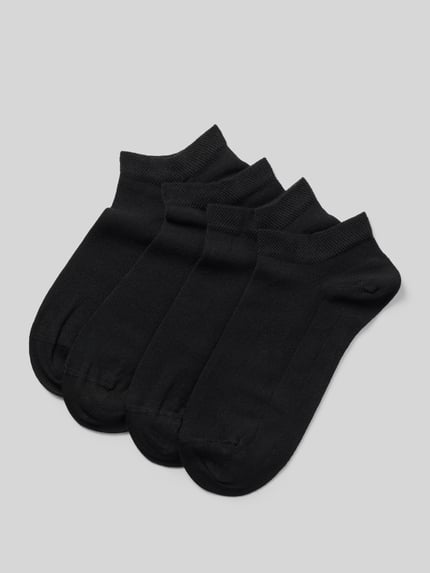 Productfoto, Slim Fit Socken aus Viskose-Mix im set van 4 van Christian Berg Men, heren sokken van elastische viscosemix, kleur zwart, enkellengte.