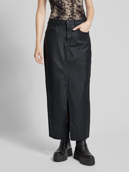NOISY MAY® Maxirock mit Gehschlitz Modell 'KATH' Black 4