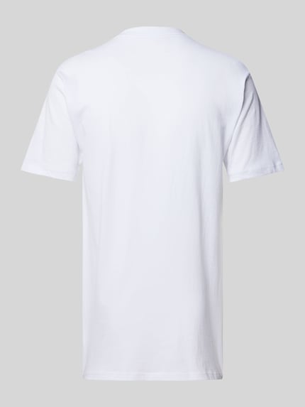 HOM T-shirt in effen design, model 'Harro' Wit - 3