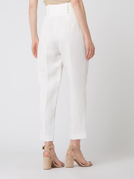Marciano Guess Tapered bandplooibroek van een mix van lyocell en linnen, model 'HAILEY' Offwhite - 5