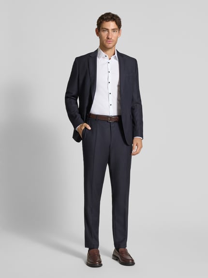 Jake*s Slim Fit Businesshemd aus Baumwolle mit Kentkragen Weiss 1