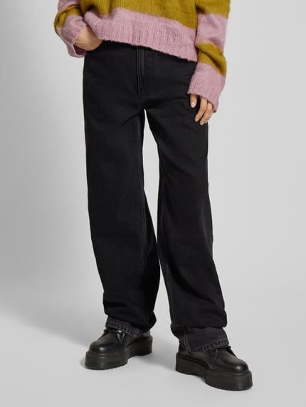 Weekday Loose Fit Jeans im 5-Pocket-Design Modell 'Rail' Black 4