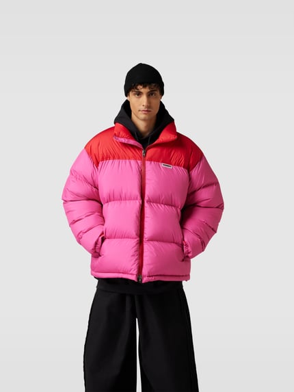 VETEMENTS Donsjack met labeldetail Felroze - 4