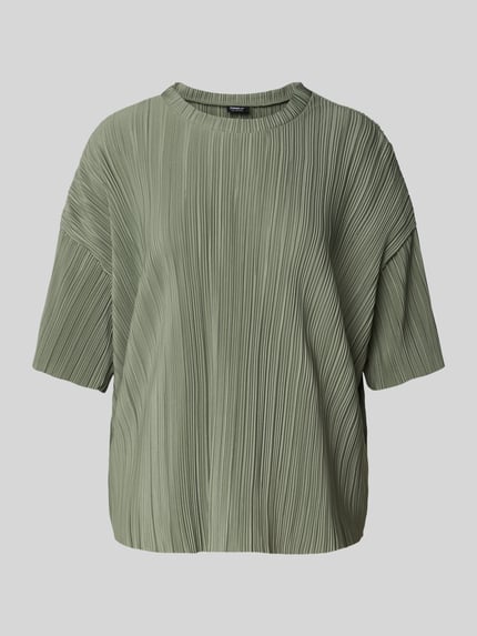 ONLY Boxy Fit T-Shirt mit Plissees Modell 'RAVENNA' Schilf 2