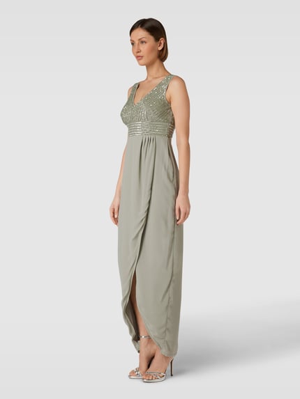 Lace & Beads Abendkleid mit Paillettenbesatz Mint 1