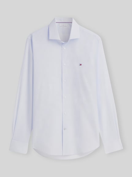 Tommy Hilfiger Slim Fit Businesshemd aus Baumwoll-Mix Weiss 2