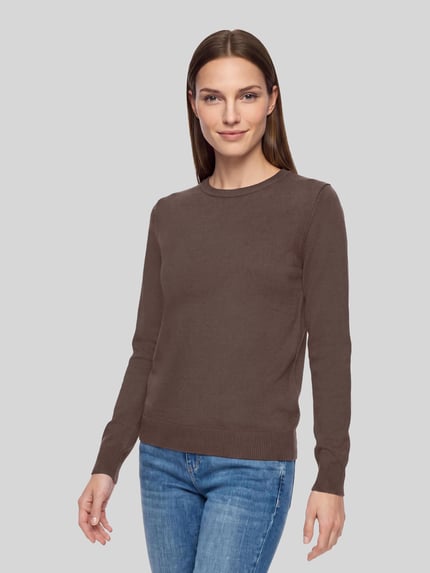 Betty Barclay Pullover mit Label-Detail Modell 'LT NOVEMBER' Dunkelbraun 4