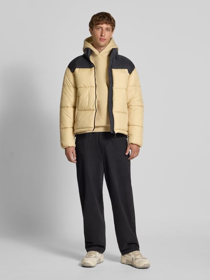 REVIEW Gewatteerd jack met labelprint Beige - 1