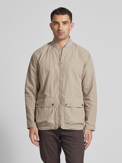 Barbour Jack met opgestikte klepzakken, model 'BEAUMONT' Steengrijs - 4