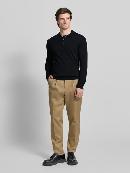 Casual Friday Gebreide pullover van Mix van katoen en kasjmier Model 'FRODE' Zwart - 1