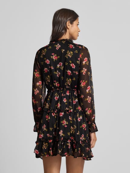 VERO MODA Tailliertes Minikleid mit Volants Modell 'SMILLA' Black 5