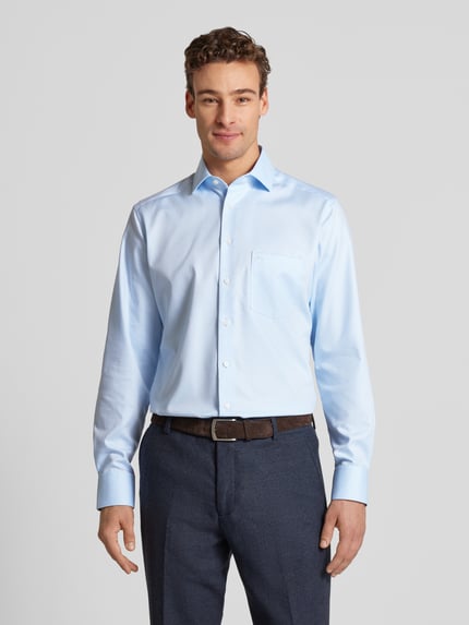 OLYMP Regular Fit Businesshemd mit Kentkragen Hellblau 4