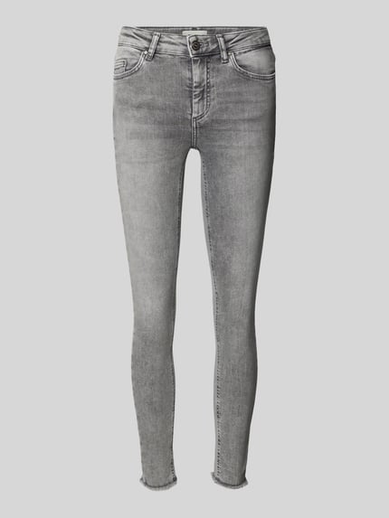 ONLY Skinny fit jeans met labelpatch Middengrijs gemêleerd - 2