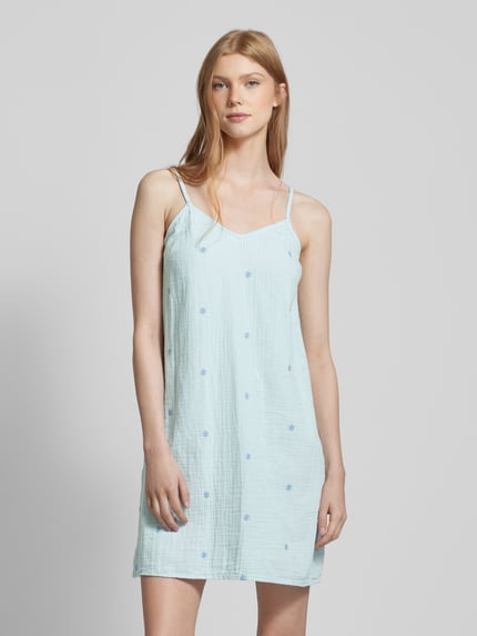 PIECES Minikleid in Crinkle-Optik Modell 'MAYA' Hellblau 4
