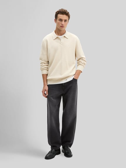Marc O'Polo Pullover mit Polokragen Beige 1