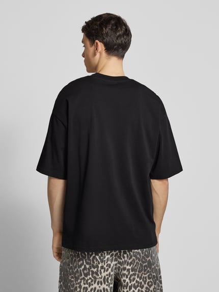 REVIEW T-shirt met labelstitching Zwart - 5