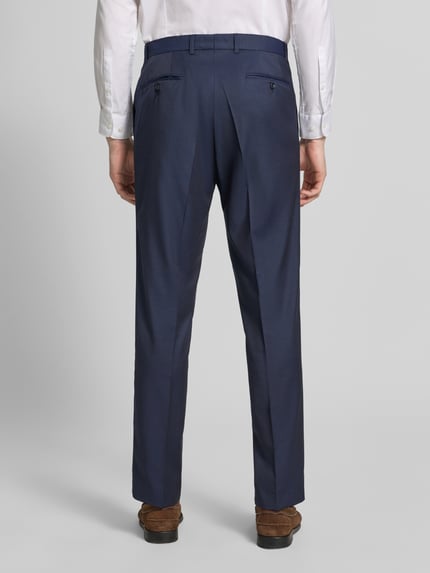 Carl Gross Pantalon van scheerwol met persplooien model 'Silvio' Donkerblauw - 5