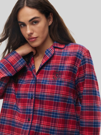 Tommy Hilfiger Pyjama-Set mit Logo-Stitching im 2-teiligen Set Rot 1