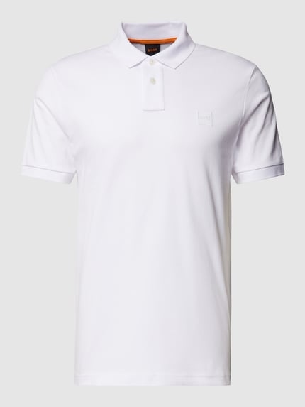 BOSS Orange Slim fit poloshirt met korte knoopsluiting Wit - 2