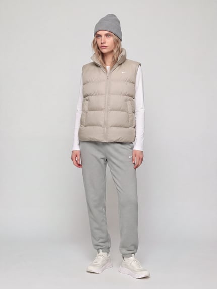 Nike Steppweste mit hohem Stehkragen Beige 1