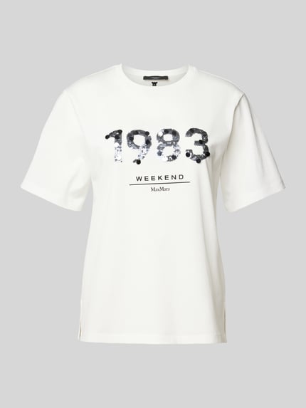 Weekend Max Mara Regular Fit T-Shirt aus reiner Baumwolle Weiss 2