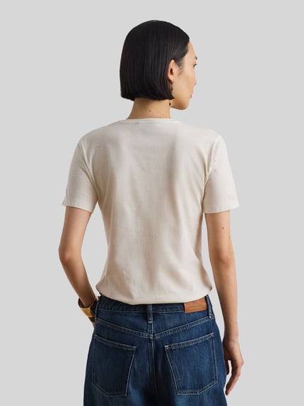 Lauren Ralph Lauren regular fit T-shirt van puur katoen Zand - 5
