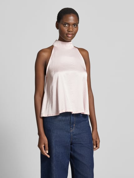 mbyM Top met opstaande kraag model 'Zuzeel' Lichtroze - 4