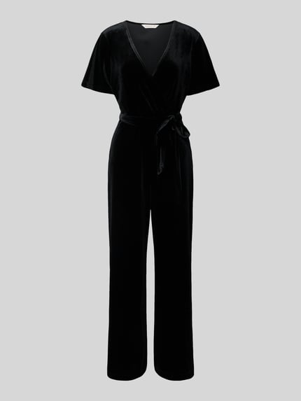 Apricot Regular fit jumpsuit met V-hals Zwart - 2